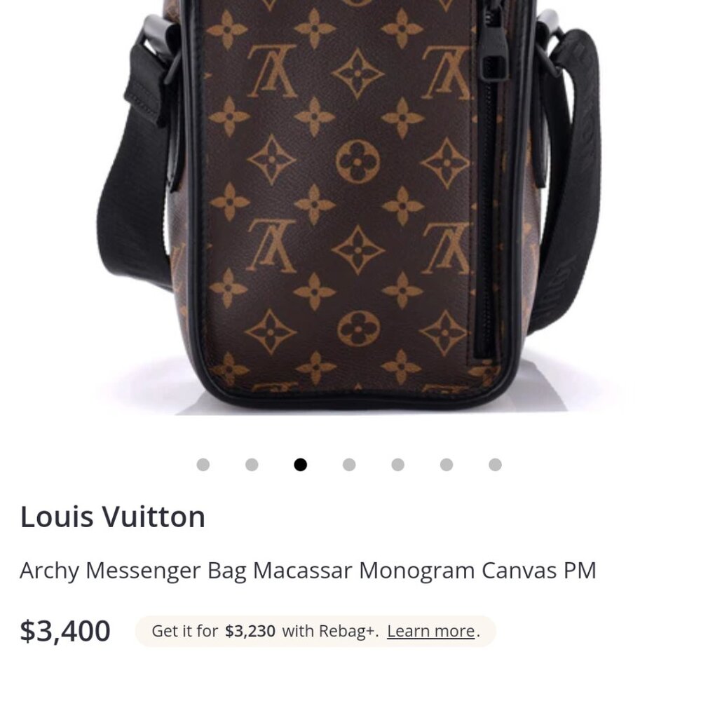 Louis Vuitton Archy Messenger Bag Macassar Monogram Canvas PM - Picture 7 of 11